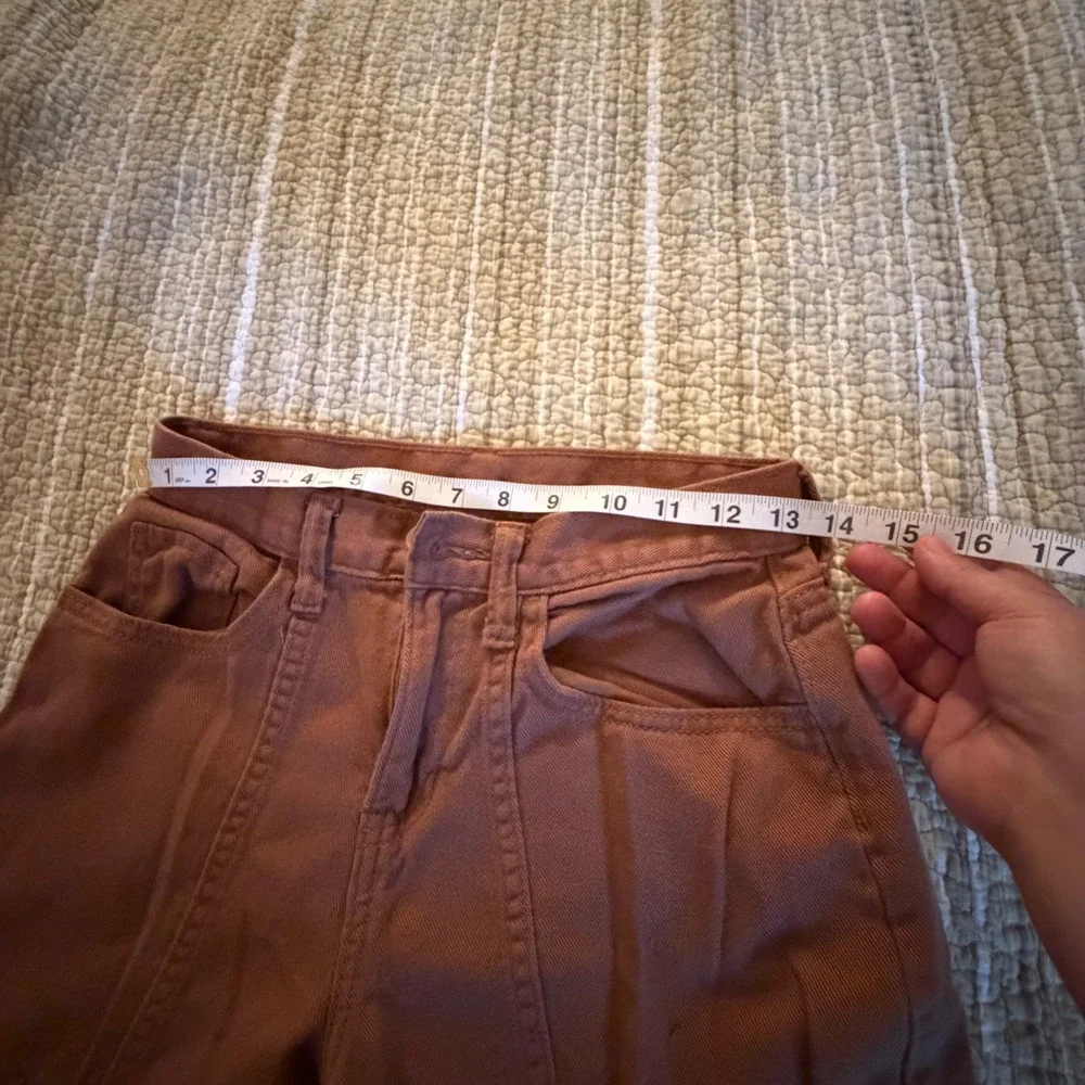 Old Navy Kids Unisex Wide Leg Cargo Pants Brown Terracotta Cotton Size 14